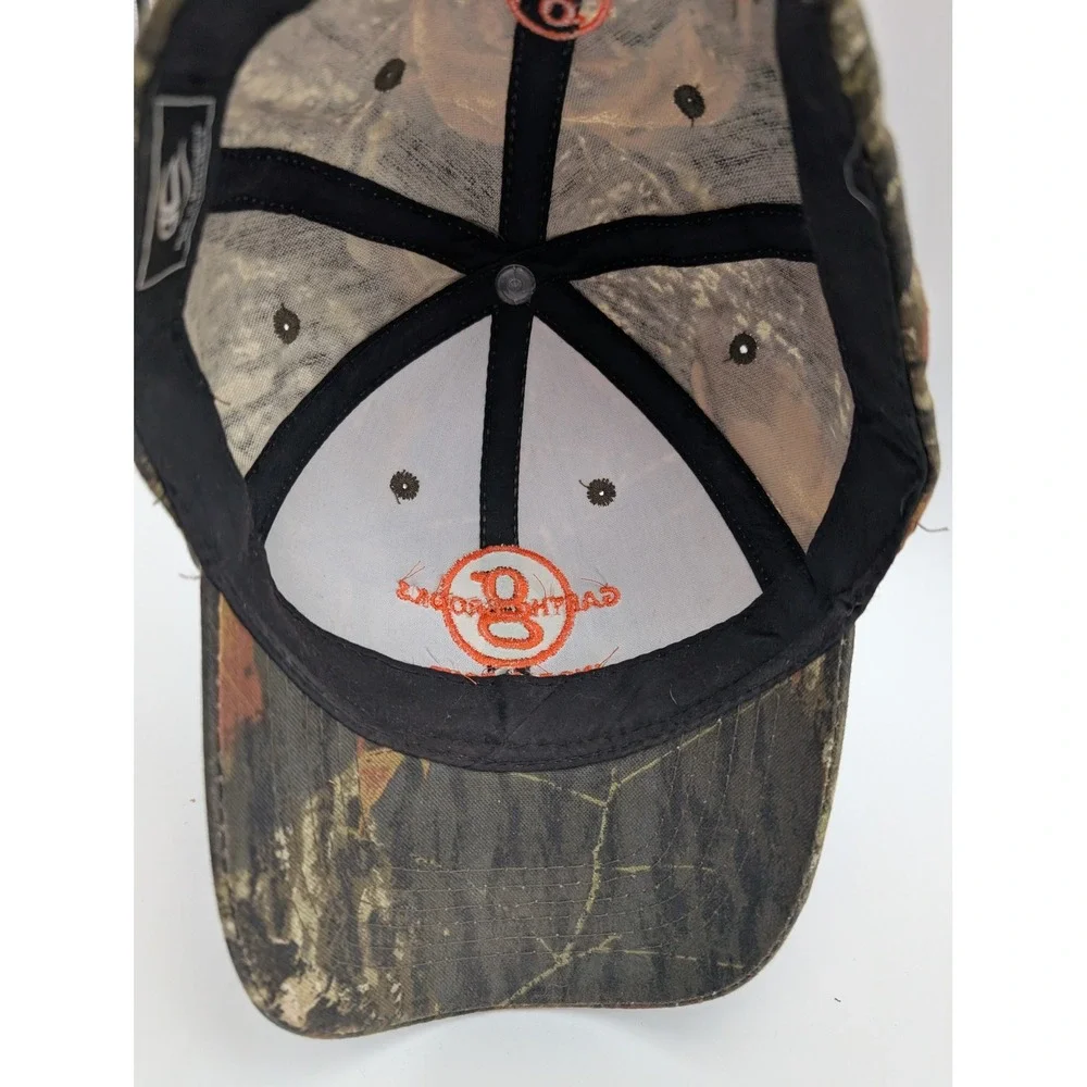 Garth Brooks World Tour Mossy Oak Camo Orange Logo Adjustable Baseball Hat Cap